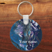 Wolf thematischer Schlüsselanhänger (Vorderseite)