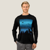 Wolf theme T-SHIRT  Tri-Blend Shirt (Volle Vorderseite)