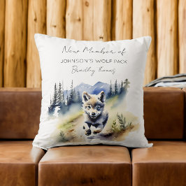Wolf themed new Pack Mitglied Babygeschenke Kissen