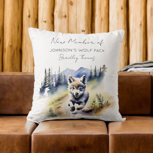 Wolf themed new Pack Mitglied Babygeschenke Kissen