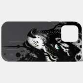 Wolf-themed phone case A fierce black and white de (Rückseite (Horizontal))