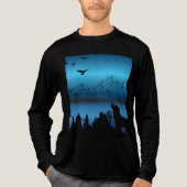 Wolf-Themen-T-Shirt Tri-Blend Shirt (Vorderseite)