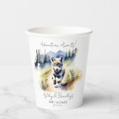 Wolf-Themenabenteuer erwartet Baby-Duschgeschirr Pappbecher (Vorderseite)