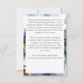 Wolf-Themenabenteuer erwartet Babydusche Dankeskarte (Rückseite)