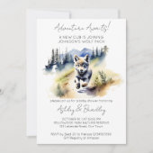 Wolf-Themenabenteuer erwartet Babydusche Einladung (Vorderseite)