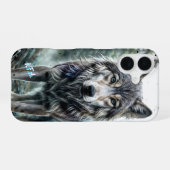 Wolf - Tier mit Initialen iPhone 16 Hülle (Rückseite (Horizontal))