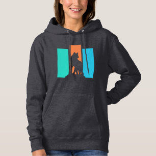 Wolf-Tier-Silhouette im Freien Natur Hoodie