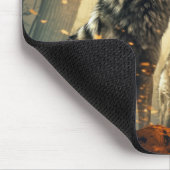 Wolf Tier Wildlife Wilderness Frische Pasta machen Mousepad (Ecke)