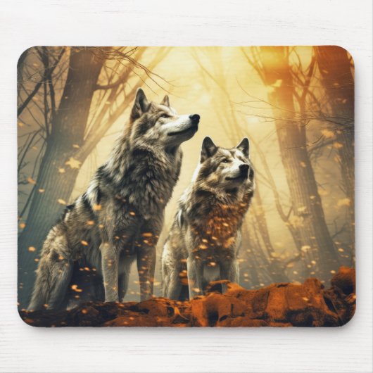 Wolf Tier Wildlife Wilderness Frische Pasta machen Mousepad (Vorne)