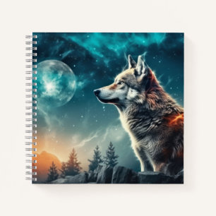 Wolf Tier Wildlife Wilderness Frische Pasta machen Notizblock