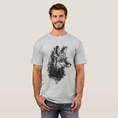 Wolf Tierwelt mit doppelter Exposition T-Shirt (Vorne ganz)
