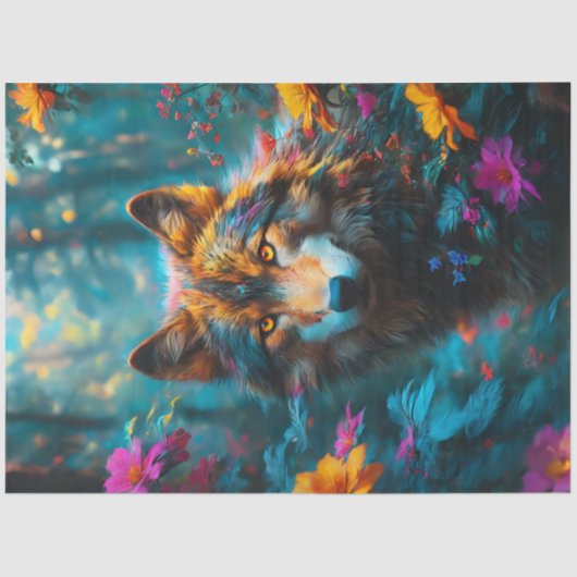 Wolf Tissue Paper Seidenpapier (Vorderseite)