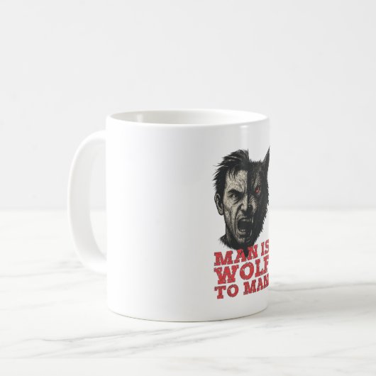 Wolf to Man Kaffeetasse (Vorderseite Links)