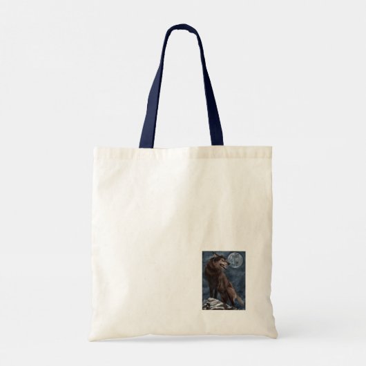 Wolf Tote Bag Tragetasche (Rückseite)