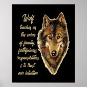 Wolf Totem Animal Spirit Guide for Inspiration Poster (Vorne)