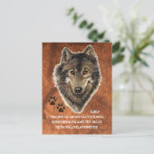 Wolf, Totem der Wölfe, Naturführer Postkarte (Stehend Vorderseite)