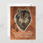 Wolf, Totem der Wölfe, Naturführer Postkarte (Vorne/Hinten)