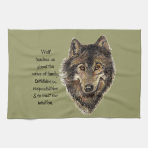 Wolf totem Inspiration Spirit Guide Animal Handtuch