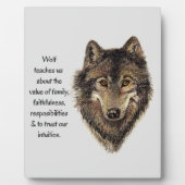 Wolf totem Inspiration Spirit Guide Animal Plaqu Fotoplatte (Vorderseite)