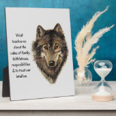 Wolf totem Inspiration Spirit Guide Animal Plaqu Fotoplatte (Seite)
