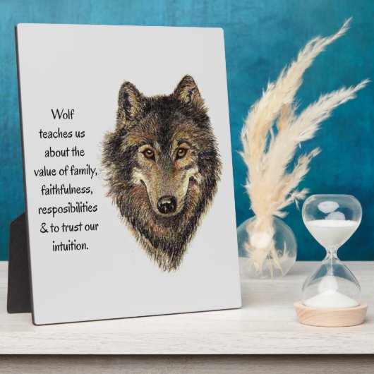 Wolf totem Inspiration Spirit Guide Animal Plaqu Fotoplatte (Seite)