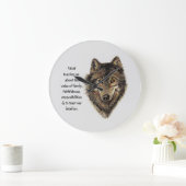 Wolf totem Inspirational Spirit Guide Animal Round Große Wanduhr (Zuhause)