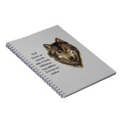 Wolf totem Inspirational Spirit Guide Tiernotstand Notizblock (Rechte Seite)