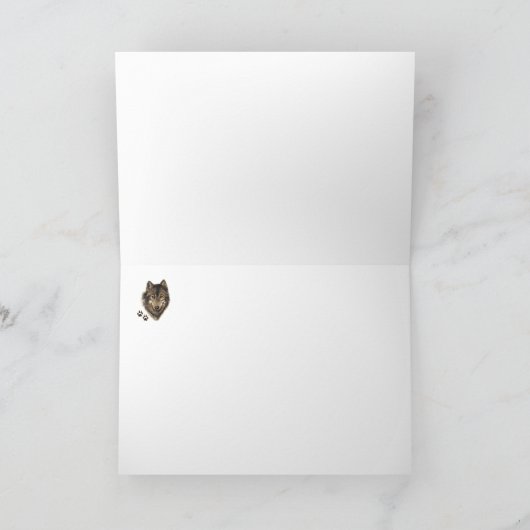 Wolf-Totem, Tierführer-inspirierend Symbol Karte (Innenseite)