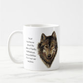 Wolf Totem Tierführer Wasserfarbe Art Kaffeetasse (Links)