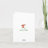 Wolf Tracks Animal Birthday Card Karte (Rückseite)