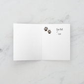 Wolf Tracks Animal Birthday Card Karte (Innenseite)