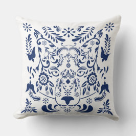 Wolf traditionelles Muster Pillow Kissen