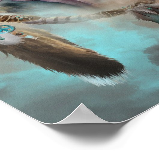 Wolf - Träume von Peace Art Poster/Print Poster (Ecke)