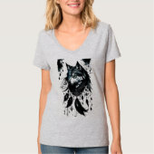 Wolf, Träumer, Amulet, Talisman T-Shirt (Vorderseite)