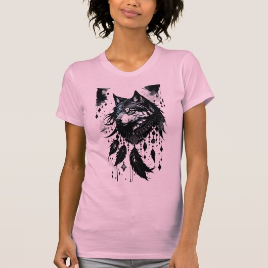 Wolf, Träumer, Amulet, Talisman T-Shirt (Vorderseite)