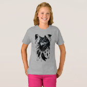 Wolf, Träumfänger, Amulet, Talisman, Schutz, T-Shirt (Vorne ganz)