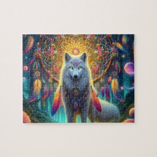 Wolf Traumfänger Puzzle (Horizontal)