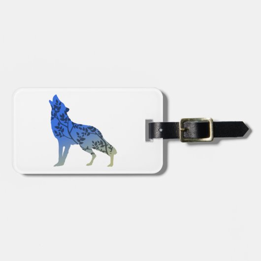 Wolf Tree Gepäckanhänger (Vorderseite horizontal)