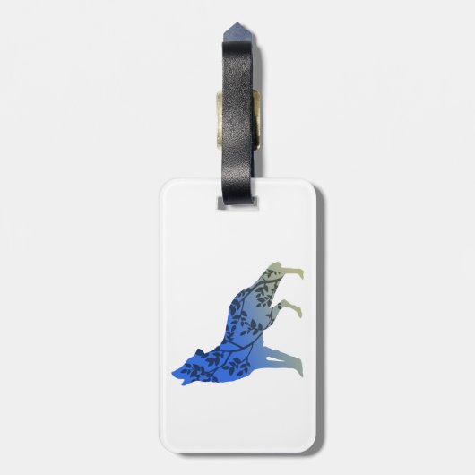 Wolf Tree Gepäckanhänger (Rückseite vertikal)