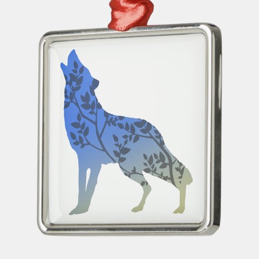 Wolf Tree Ornament Aus Metall (Links)