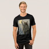 wolf  Tri-Blend shirt (Vorderseite voll)