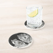 Wolf-Trio Getränkeuntersetzer (Seite)