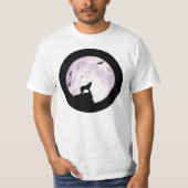 Wolf u. Adler - Vollmond-Shirt T-Shirt (Vorderseite)