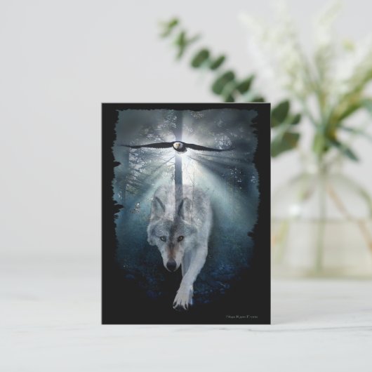 WOLF u. EAGLE-Tier-Postkarten-Reihe Postkarte (Stehend Vorderseite)