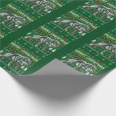 Wolf Ugly Christmas Sweater Wildlife Series Geschenkpapier (Ecke)