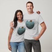 Wolf und Berge Moderne Kunst T-Shirt (Unisex)