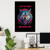 Wolf- und Beute-Concept-Illustration (AI+Human) Poster (Heimbüro)