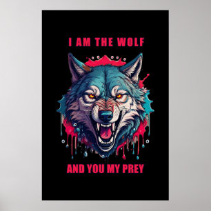 Wolf- und Beute-Concept-Illustration (AI+Human) Poster