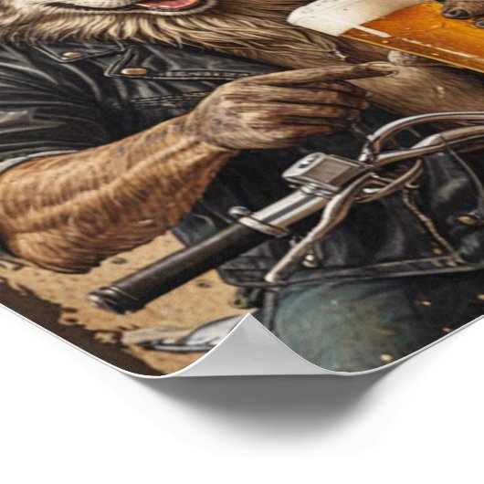 Wolf und Bier Poster (Ecke)