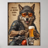 Wolf und Bier Poster (Vorne)